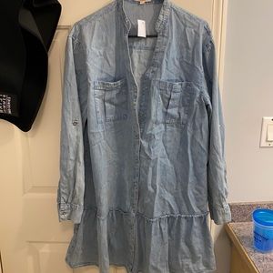 Long sleeve Jean button up dress